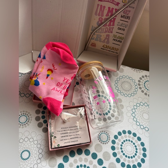 NIB- Fun Pink Happy Birthday 
Gift Set for Girls 
8 Birthday Gift Set - Picture 3 of 14